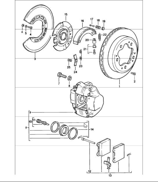 Diagram 603-00 Porsche Cayman 2.9L 987C MKII 2009-12 Wheels, Brakes