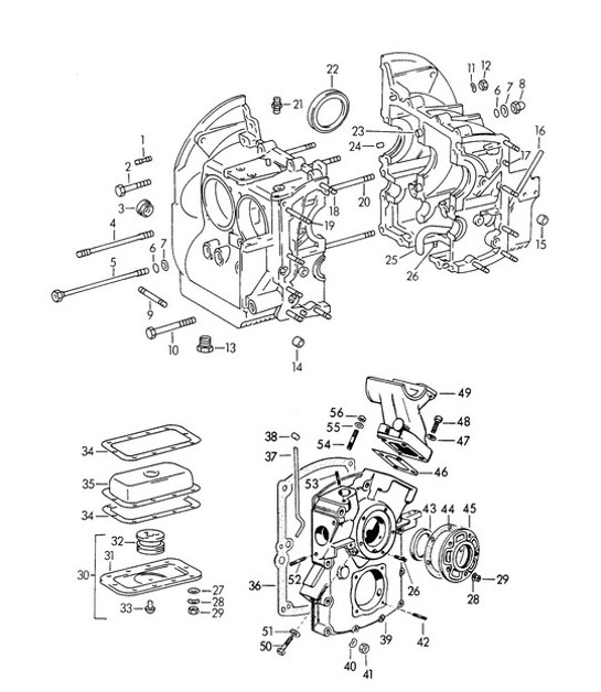 Diagram 101-010 Porsche 997 MK1 GT3 / GT3 RS 2007-09 Engine