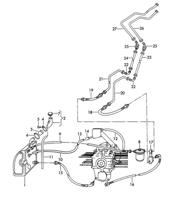 Diagram 104-012 Porsche Macan (95B) MK1 (2014-2018) Motore