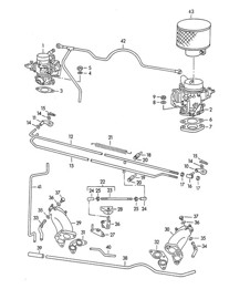 Carburatore / SOLEX 32PBJ / SOLEX 40PJCB / E linea di alimentazione carburante / Pompa carburante 356 1950-55