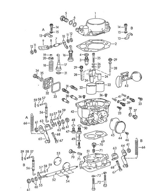 Diagram 107-025 Porsche 944S 2.5L 16V 1987-88 