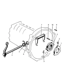 Disinnesto frizione per Tunnel (Modello: 1300 /S, 1600 /S, CARRERA, 1500 GS/GT) 356, 356A 1950-1959
