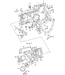 Scatola di trasmissione con sospensione della trasmissione (Modello: 356 A/540.1, CARRERA, 1500 GS/GT) 356A 1955-59