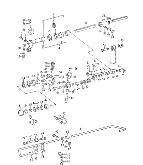 Diagram 401-000 Porsche Cayman S / GTS 3.4L 981 2013-16 Front Axle, Steering 