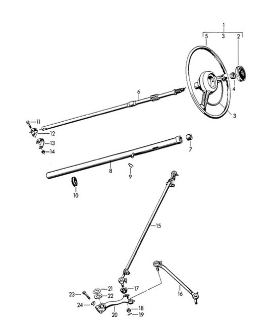 Diagram 403-000 Porsche 997 MK1 GT3 / GT3 RS 2007-09 Front Axle, Steering 