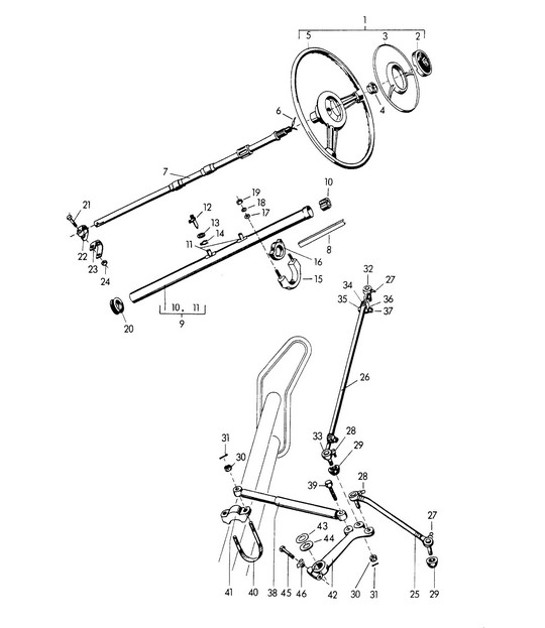 Diagram 403-005 Porsche 996 (911) (1997-2005) Assale anteriore, sterzo 