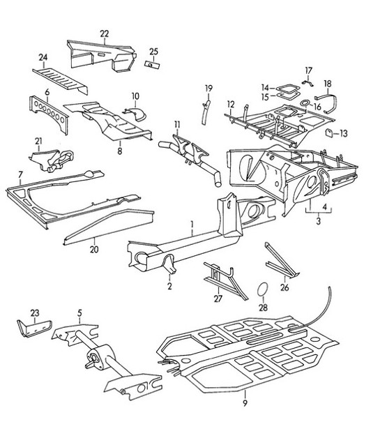 Diagram 801-005 Porsche 997 MK1 GT3 / GT3 RS 2007-09 Body