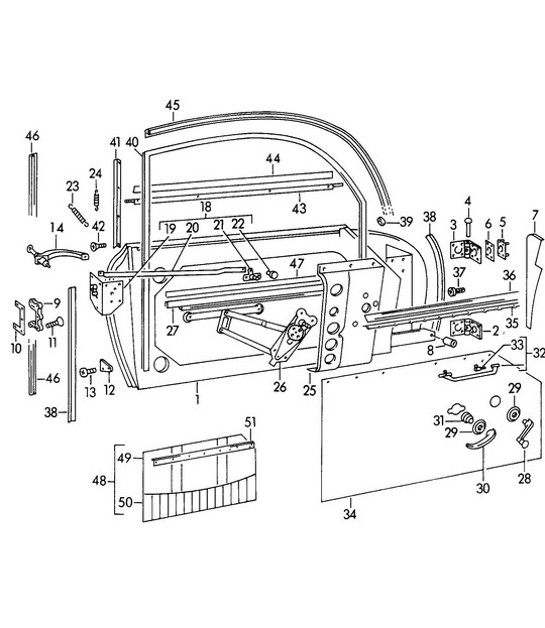 Diagram 804-000 Porsche 991.1 Carrera C2 3.4L (350 Bhp) 2012-16 Karosserie
