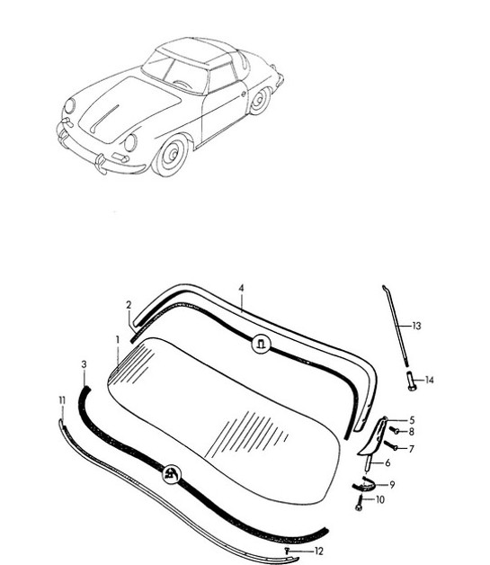 Diagram 805-005 Porsche 991.1 Carrera C2 3.4L (350 Bhp) 2012-16 Carrozzeria
