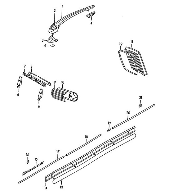 Diagram 810-000 Porsche 968 (1992-1995) Carrozzeria