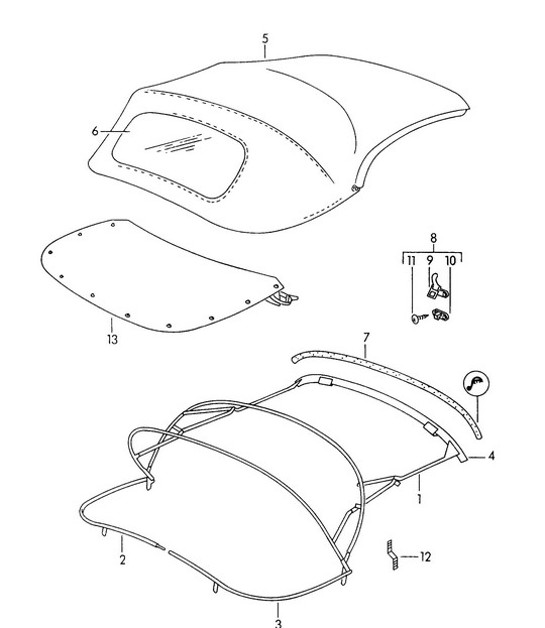 Diagram 811-015 Porsche 9J1.1 Taycan 2020-24 