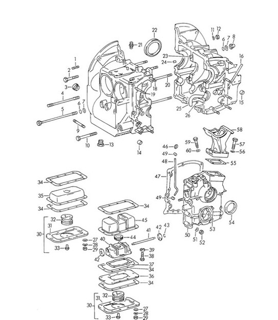 Diagram 101-005 Porsche Cayman S 3.4L 987C 2005-08 引擎