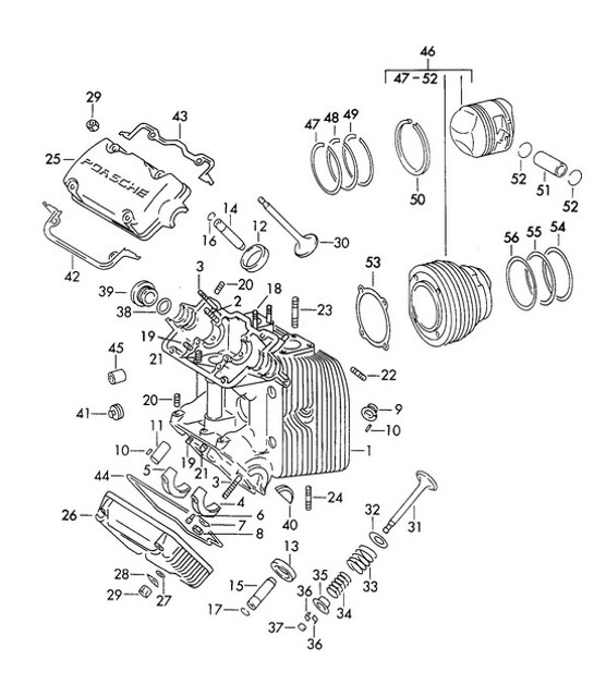 Diagram 103-003 Porsche Macan (95B) MK3 2022>> Motore