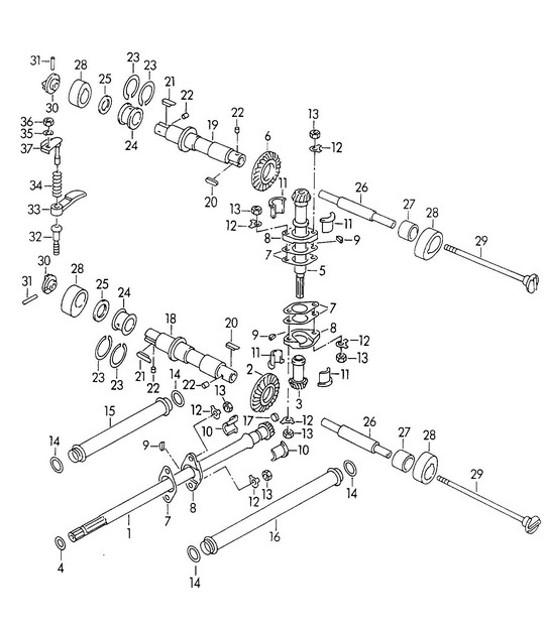 Diagram 103-020 Porsche 997 MK1 GT3 / GT3 RS 2007-09 Engine