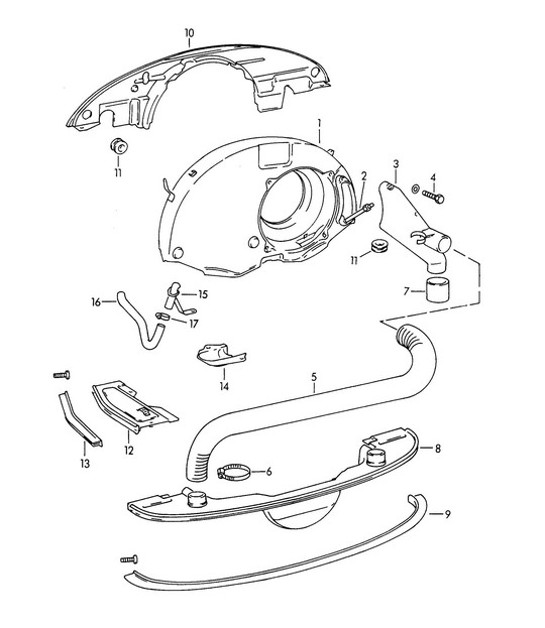 Diagram 105-005 Porsche 356 (1950-1965) Engine