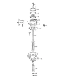 Pièces détachées pour pompe à essence (modèles : 1600, 1600 S, 1600 S90, 1600 C/SC) 356B / 356C 1960-1965