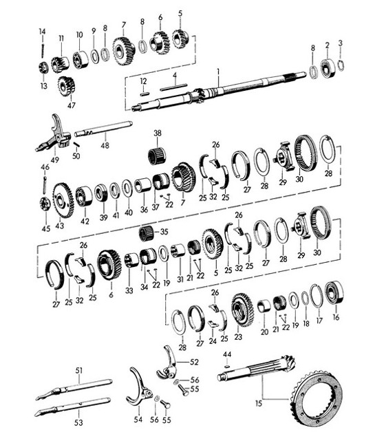 Diagram 303-000 Porsche Macan (95B) MK1 (2014-2018) 传播