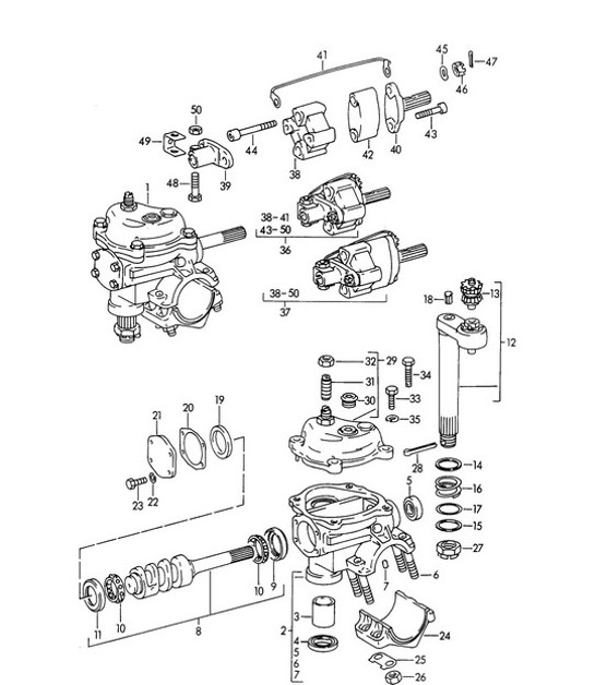 Diagram 403-010 Porsche Cayenne 92A (958) 2010-2017 Front Axle, Steering 