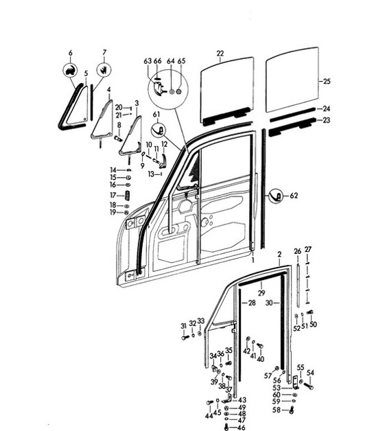 Diagram 804-005 Porsche Macan (95B) MK1 (2014-2018) Carrozzeria