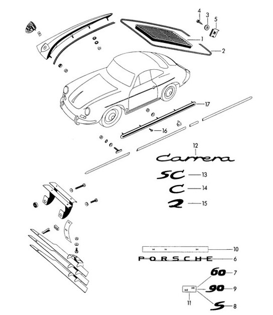 Diagram 810-005 Porsche 997 MK1 GT3 / GT3 RS 2007-09 Body