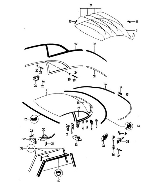 Diagram 811-035 Porsche Cayman 718C (982C) 2017>>  车身