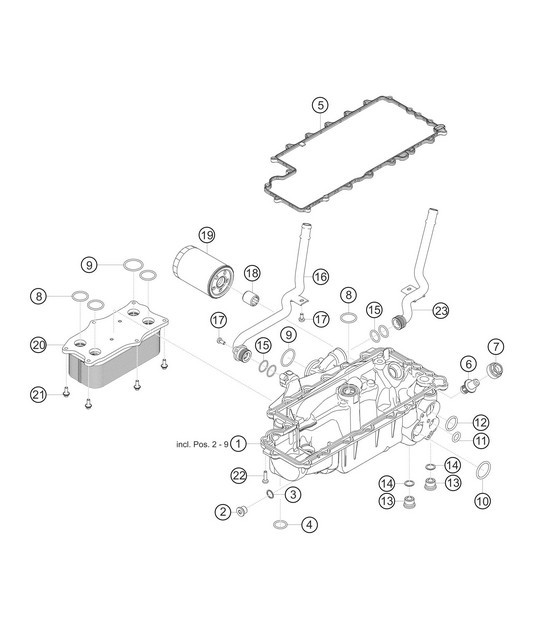 Diagram 1.1-10 Porsche Macan (95B) MK1 (2014-2018) Motor