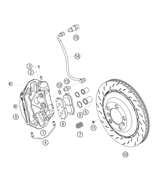 Diagram 6.6-03 Porsche Macan (95B) MK1 (2014-2018) Wheels, Brakes