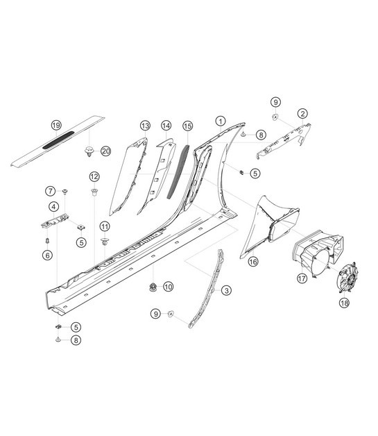 Diagram 8.8-12 Porsche Macan (95B) MK2 2019-2021 