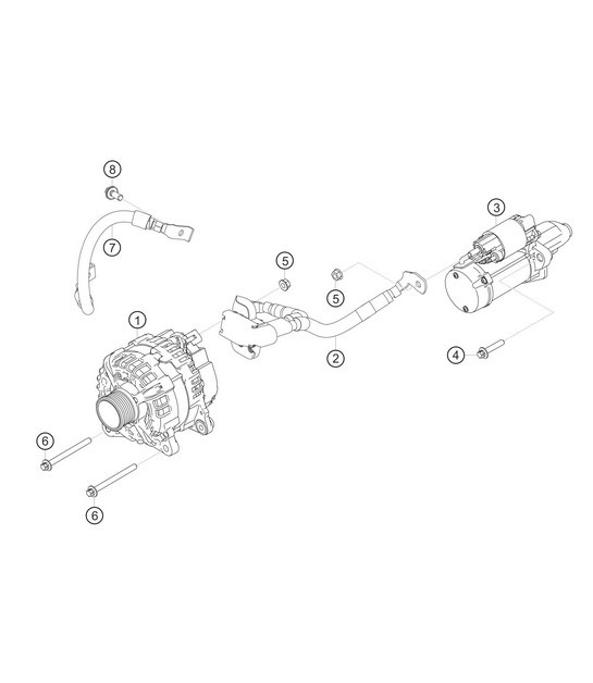 Diagram 9.9-07 Porsche 997 MK1 GT3 / GT3 RS 2007-09 Electrical equipment