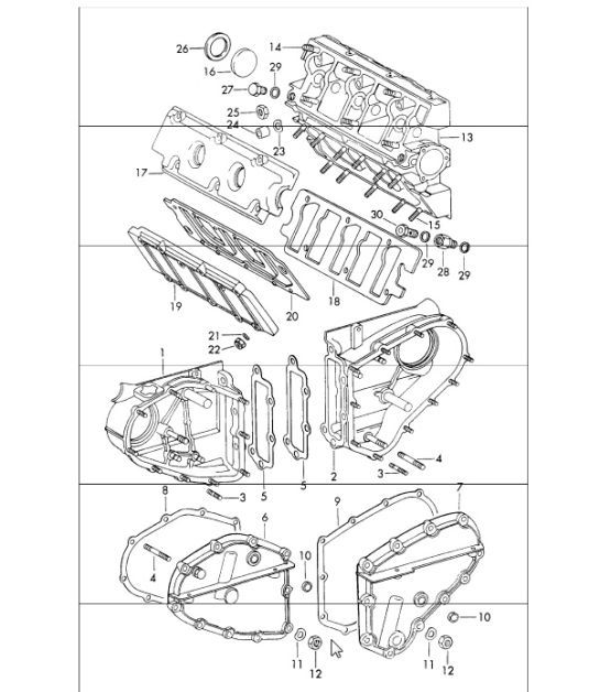 Diagram 103-10 Porsche 911 & 912 (1965-1989) 引擎