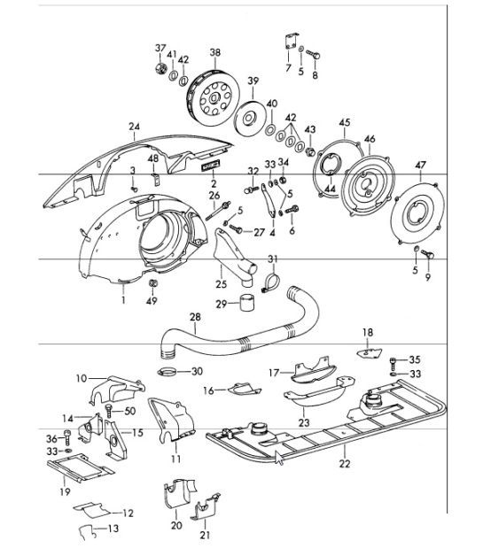 Diagram 105-10 Porsche 911 1965-1968 2.0L / 912 SWB (F) Moteur
