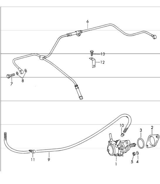 Diagram 201-25 Porsche Macan (95B) MK1 (2014-2018) Kraftstoffsystem, Abgassystem