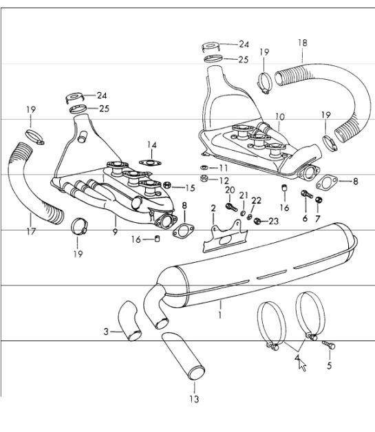 Diagram 202-10 Porsche 9J1.1 Taycan 4S 2020-24 