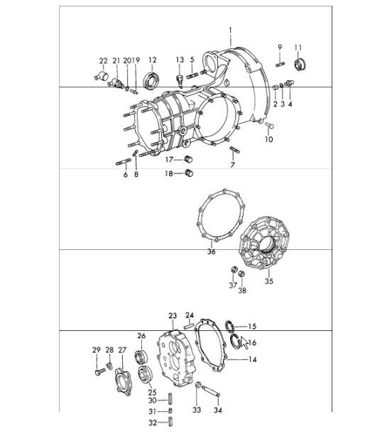 Diagram 302-00 Porsche Macan (95B) MK1 (2014-2018) Trasmissione
