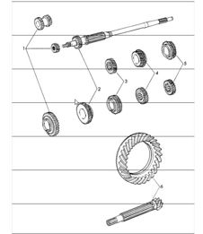 gear wheel sets 5-speed transmission 911 1965-69
