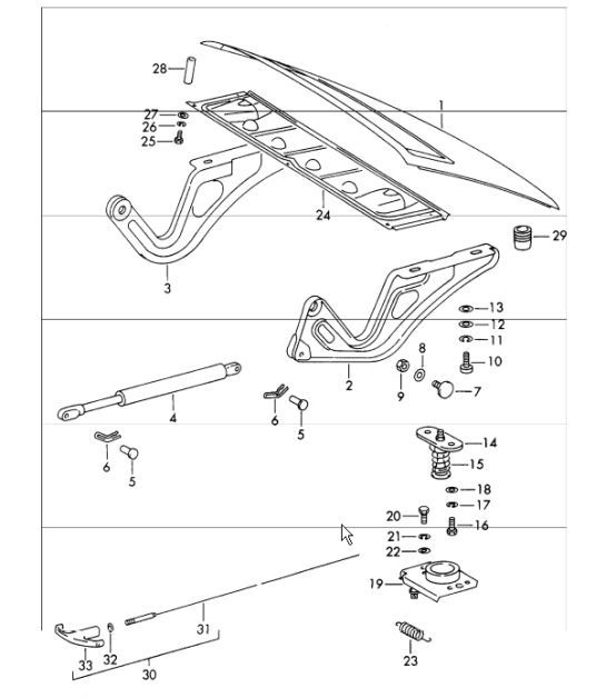 Diagram 803-05 Porsche Macan (95B) MK1 (2014-2018) Carrocería