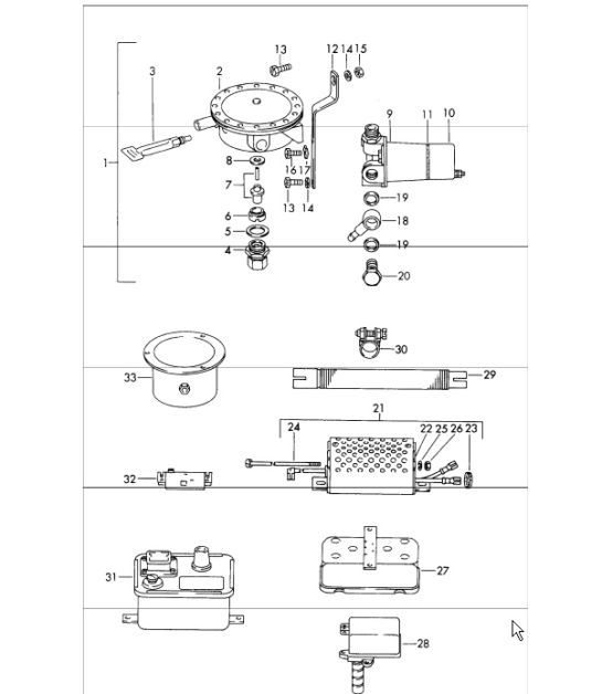Diagram 813-40 Porsche 997 MK1 Carrera 2 3.6L 2005-08 Carrosserie