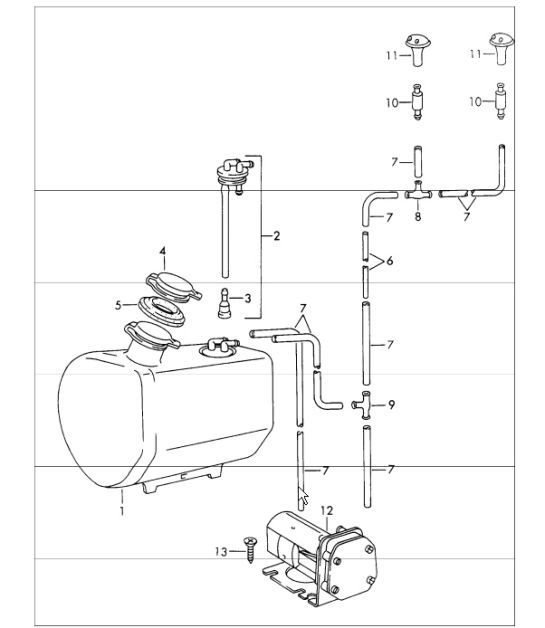 Diagram 904-25 Porsche 911 & 912 (1965-1989) Équipement électrique