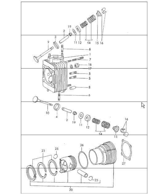 Diagram 103-00 Porsche Macan (95B) MK3 2022>> Moteur