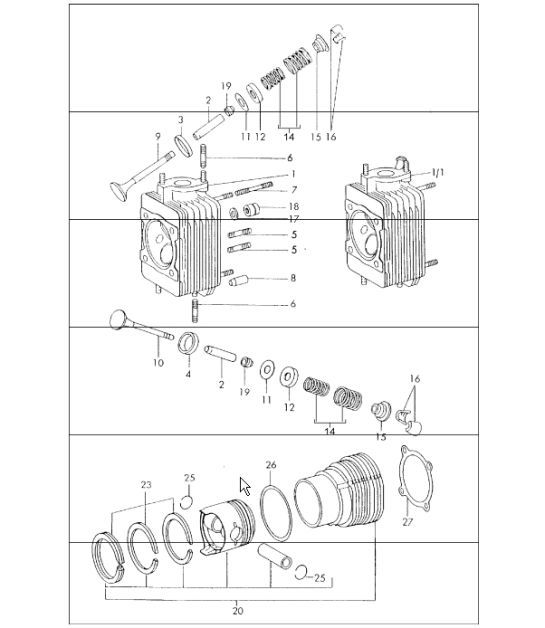 Diagram 103-05 Porsche Macan (95B) MK1 (2014-2018) Motore