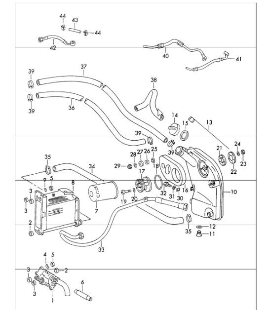 Diagram 104-25 Porsche Macan (95B) MK1 (2014-2018) Moteur