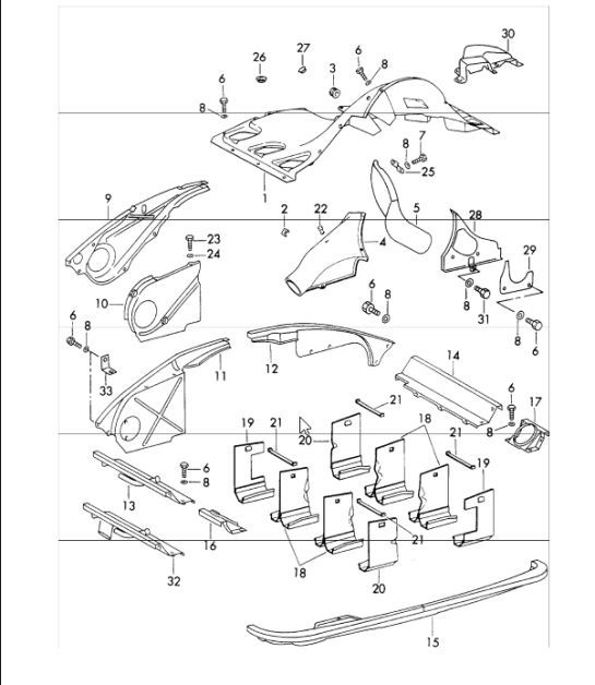 Diagram 105-05 Porsche 970.1 Panamera V6 3.6L 2WD 2009-13 Motore