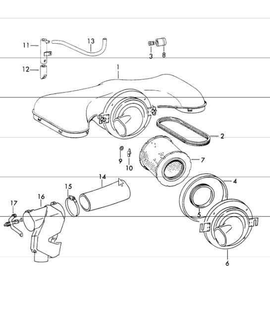 Diagram 106-05 Porsche 993 (911) C4 1994-97 Engine