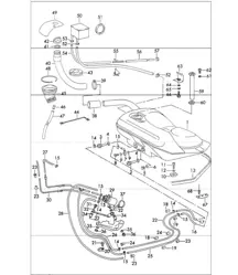 Conduites d'alimentation avec pompe à essence arrière pour 911 T/E/S à partir de 1971 et 911 TV / CARRERA 2.7 / 911 TK 1972 ONAWRDS