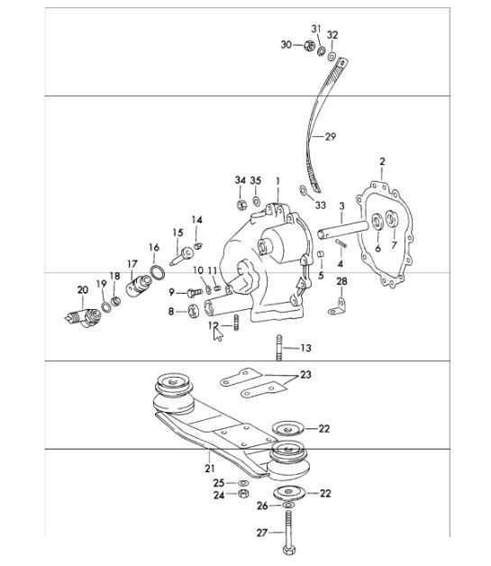 Diagram 302-05 Porsche Macan (95B) MK1 (2014-2018) Trasmissione