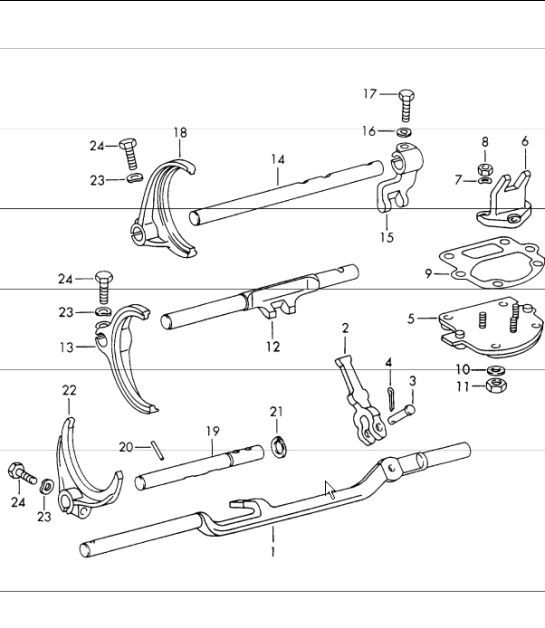 Diagram 304-05 Porsche 997 MK1 GT3 / GT3 RS 2007-09 Transmission