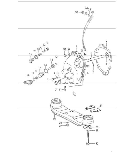 Diagram 307-15 Porsche 957 Cayenne 3.0L Diesel 2007-10 Trasmissione