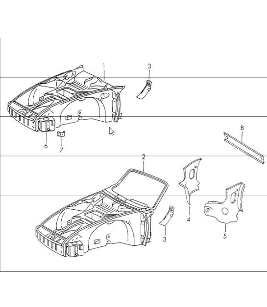 Diagram 801-05 Porsche 911 & 912 (1965-1989) Carrosserie