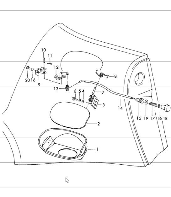Diagram 801-40 Porsche 918 Spyder 2014-2015 