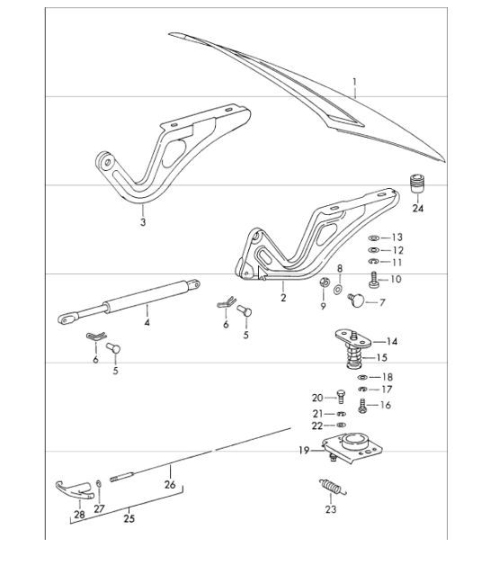 Diagram 803-05 Porsche 911 1978-1983 3.0L / SC Carrocería